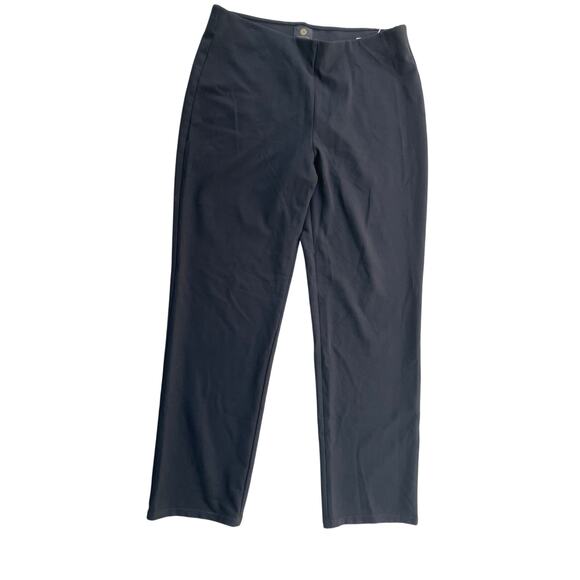 JM COLLECTION SIZE L, BLACK STRETCH PANTS STRAIGHT LEG - Picture 1 of 3